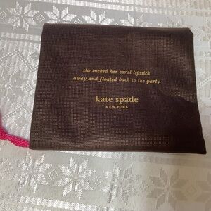 Kate Spade Dust Cover Brown Gold Lettering NWOT